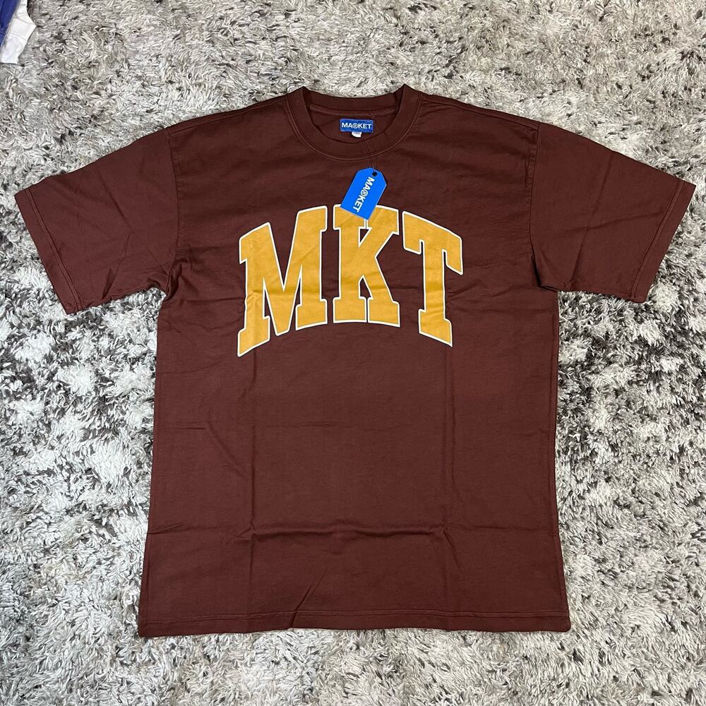 NWT MARKET STUDIOS‎ MKT ARC Brown Tee T-SHIRT SIZE: L New